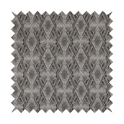 Elwin Decorative Weave Grey Black Colour Geometric Hexagon Pattern Jacquard Fabric JO-294 - Made To Measure Curtains