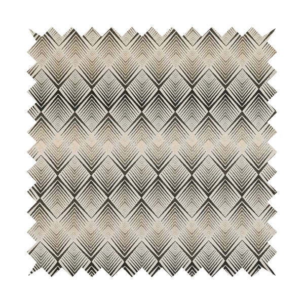 Normandie Diamond Chevron Grey Pattern Jacquard Furnishing Fabrics JO-303 - Roman Blinds