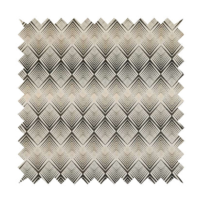 Normandie Diamond Chevron Grey Pattern Jacquard Furnishing Fabrics JO-303 - Roman Blinds