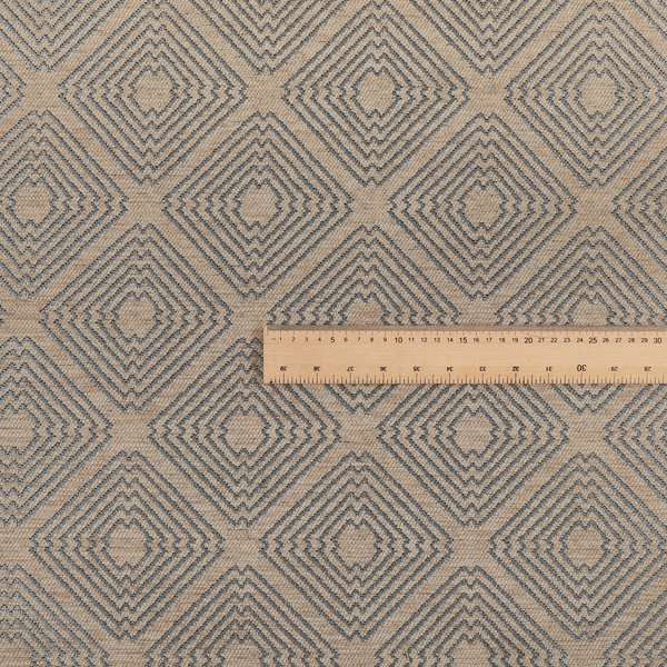 Azima Modern Sharp Geometric Pattern Brown Silver Shine Upholstery Fabric JO-317 - Roman Blinds