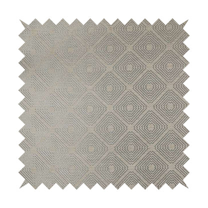 Azima Modern Sharp Geometric Pattern Grey Shine Upholstery Fabric JO-320 - Made To Measure Curtains