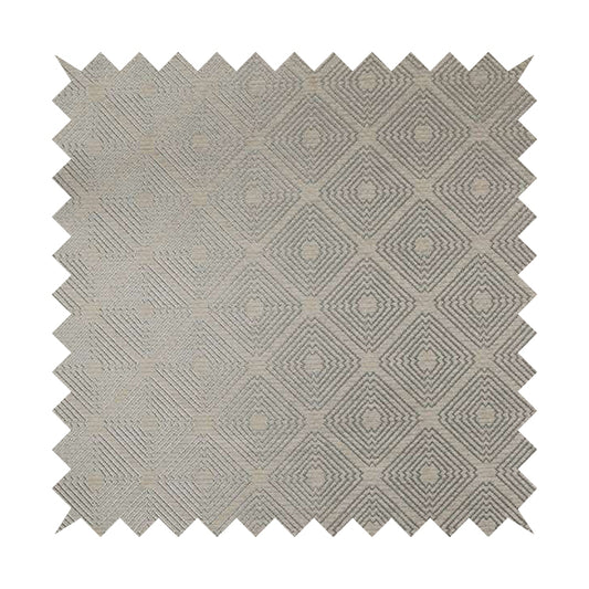 Azima Modern Sharp Geometric Pattern Grey Shine Upholstery Fabric JO-320