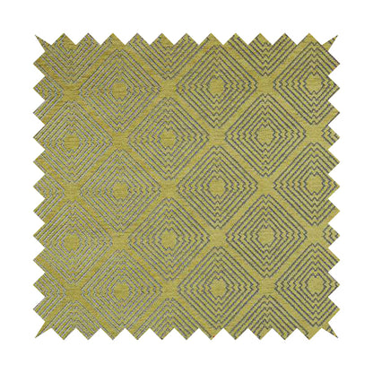 Azima Modern Sharp Geometric Pattern Green Silver Shine Upholstery Fabric JO-323 - Handmade Cushions