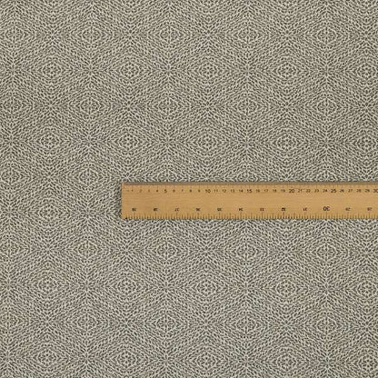 Geometric Diamond Self Pattern Grey Colour Chenille Upholstery Fabric JO-33 - Roman Blinds