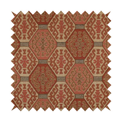 Mirador Medallion Pattern In Pink Colour Interior Fabrics JO-351 - Made To Measure Curtains