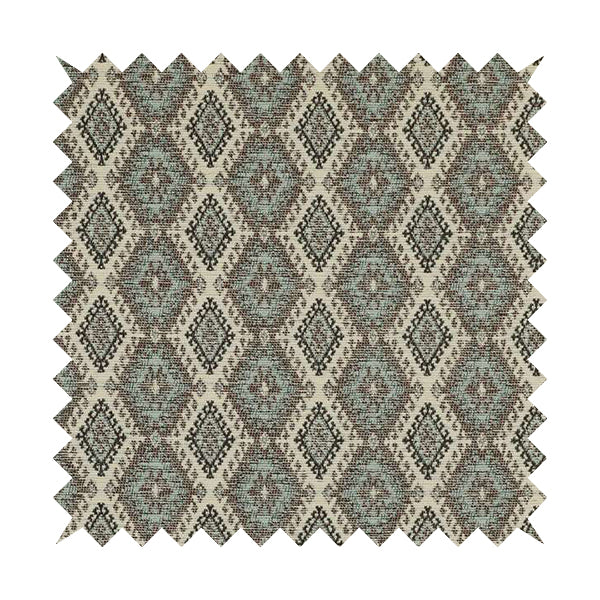 Juanita Small Motif Diamond Pattern In Brown Colour Interior Designer Fabrics JO-356 - Roman Blinds