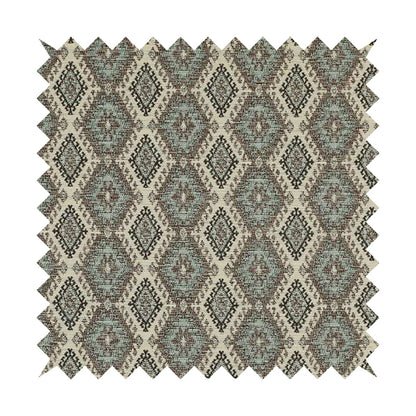 Juanita Small Motif Diamond Pattern In Brown Colour Interior Designer Fabrics JO-356 - Made To Measure Curtains