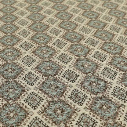 Juanita Small Motif Diamond Pattern In Brown Colour Interior Designer Fabrics JO-356 - Made To Measure Curtains