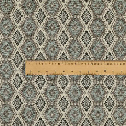 Juanita Small Motif Diamond Pattern In Brown Colour Interior Designer Fabrics JO-356 - Roman Blinds