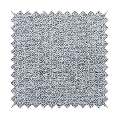 Ella Trellis Small Motif Design Blue Colour Woven Jacquard Upholstery Fabrics JO-365 - Made To Measure Curtains