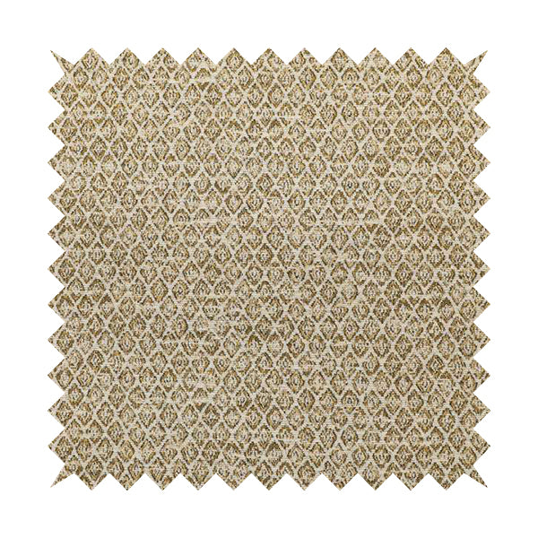 Ella Trellis Small Motif Design Gold Yellow Colour Woven Jacquard Upholstery Fabrics JO-366 - Made To Measure Curtains