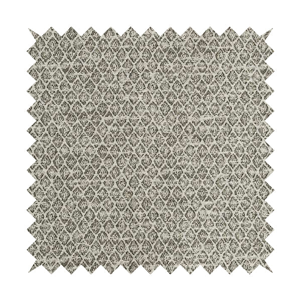 Ella Trellis Small Motif Design Brown Colour Woven Jacquard Upholstery Fabrics JO-367 - Roman Blinds