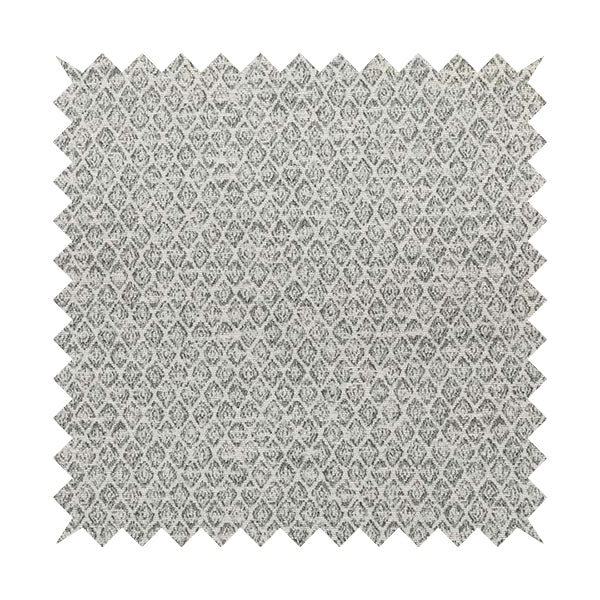 Ella Trellis Small Motif Design Grey Colour Woven Jacquard Upholstery Fabrics JO-368 - Roman Blinds