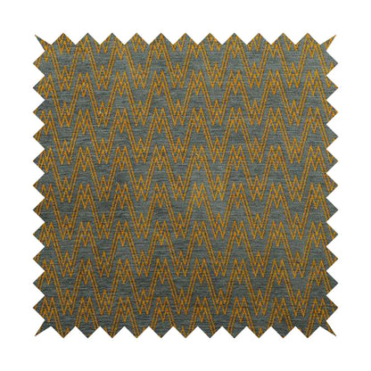 Marlow Woven Designer Chevron Striped Pattern In Grey Yellow Interior Fabric JO-369 - Roman Blinds