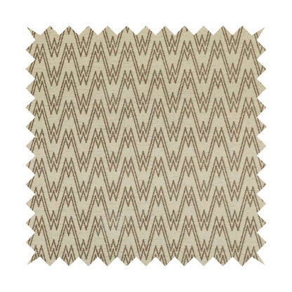 Marlow Woven Designer Chevron Striped Pattern In Cream Brown Interior Fabric JO-370 - Roman Blinds