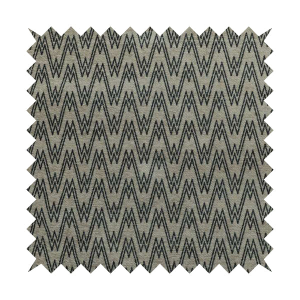 Marlow Woven Designer Chevron Striped Pattern In Brown Black Interior Fabric JO-375 - Roman Blinds