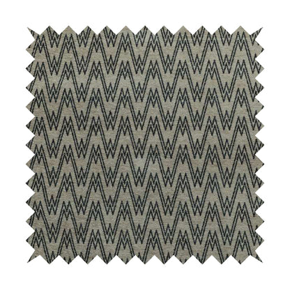 Marlow Woven Designer Chevron Striped Pattern In Brown Black Interior Fabric JO-375 - Roman Blinds