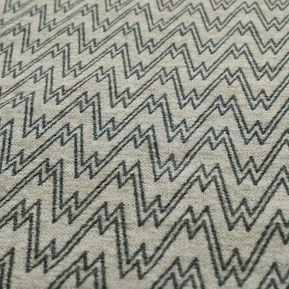 Marlow Woven Designer Chevron Striped Pattern In Brown Black Interior Fabric JO-375