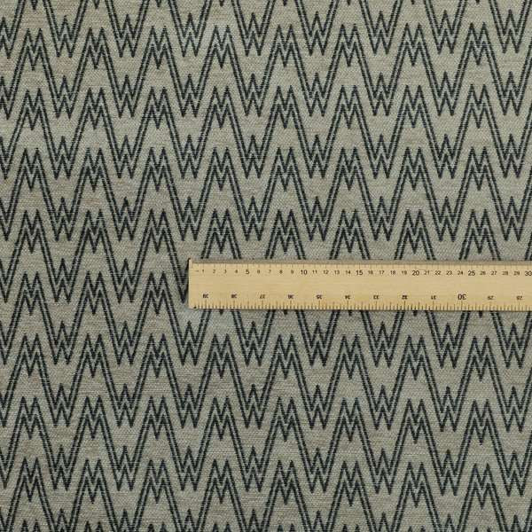 Marlow Woven Designer Chevron Striped Pattern In Brown Black Interior Fabric JO-375 - Roman Blinds