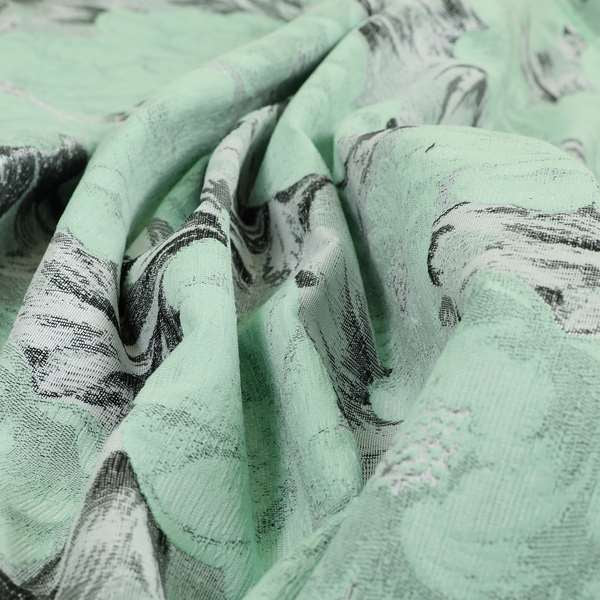 Bloomsbury Floral Pattern Weaves Shiny Aqua Green Quality Furnishing Fabric JO-383 - Handmade Cushions