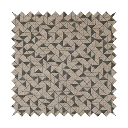 Voyage Designer Geometric Small Motif Pattern In Grey Soft Chenille Upholstery Fabric JO-407 - Handmade Cushions