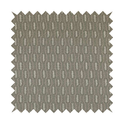 Atmosfera Woven Fabric Funky Modern Silver Grey Eyelet Stripe Pattern Furnishing Fabric JO-415