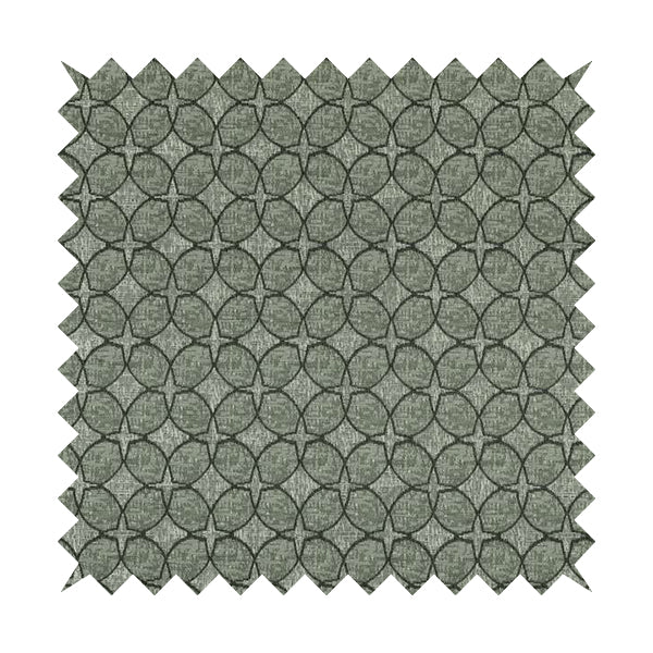 Lomasi Metallic Tones Fabric Silver Grey Moroccan Medallion Furnishing Fabric JO-423