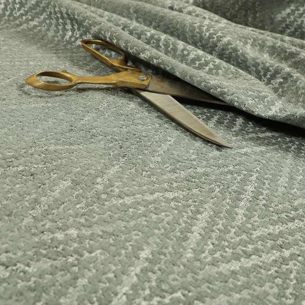 Lomasi Metallic Tones Fabric Silver Grey Thin Chevron Striped Designer Furnishing Fabric JO-424 - Roman Blinds