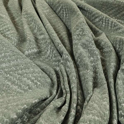 Lomasi Metallic Tones Fabric Silver Grey Thin Chevron Striped Designer Furnishing Fabric JO-424 - Roman Blinds