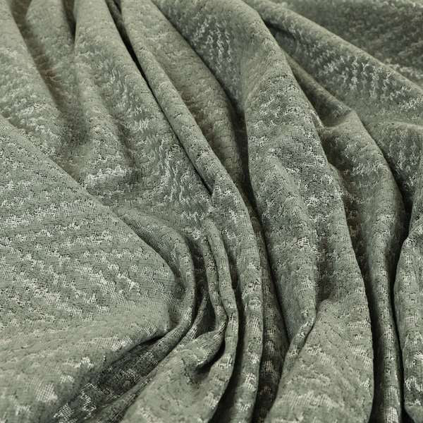 Lomasi Metallic Tones Fabric Silver Grey Thin Chevron Striped Designer Furnishing Fabric JO-424