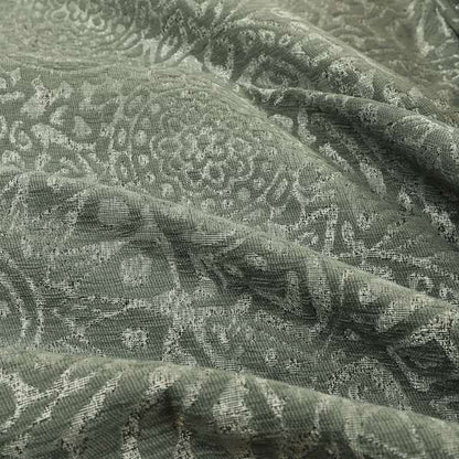 Lomasi Metallic Tones Fabric Silver Grey Geometric Carnival Designer Furnishing Fabric JO-426 - Made To Measure Curtains