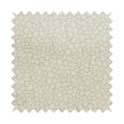 Dotted Balanced Design Cream Colour Soft Woven Chenille Furnishing Fabric JO-44 - Made To Measure Curtains