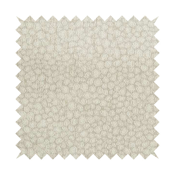 Dotted Balanced Design Cream Colour Soft Woven Chenille Furnishing Fabric JO-44