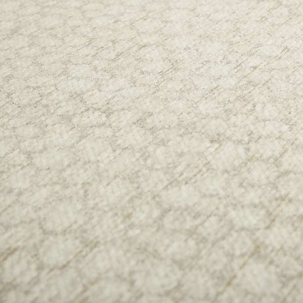 Dotted Balanced Design Cream Colour Soft Woven Chenille Furnishing Fabric JO-44 - Roman Blinds