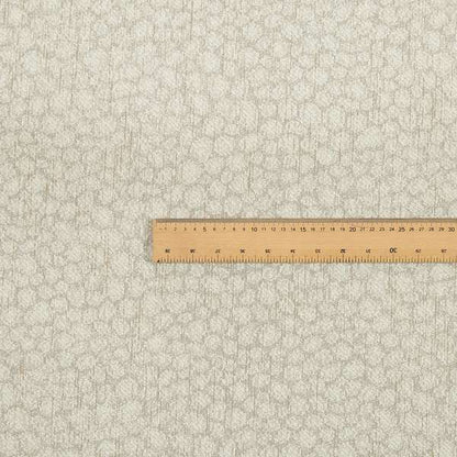 Dotted Balanced Design Cream Colour Soft Woven Chenille Furnishing Fabric JO-44 - Roman Blinds