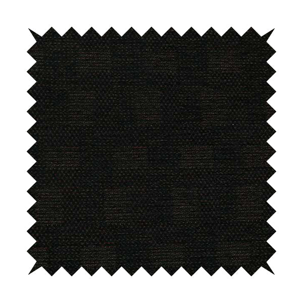 Voyage Of Gingham Geometric Patch Pattern In Black Colour Woven Soft Chenille Upholstery Fabric JO-443 - Roman Blinds