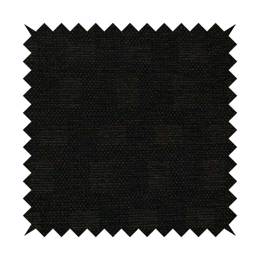 Voyage Of Gingham Geometric Patch Pattern In Black Colour Woven Soft Chenille Upholstery Fabric JO-443