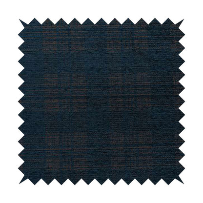 Voyage Of Checked Tartan Pattern In Blue Colour Woven Soft Chenille Upholstery Fabric JO-444 - Handmade Cushions