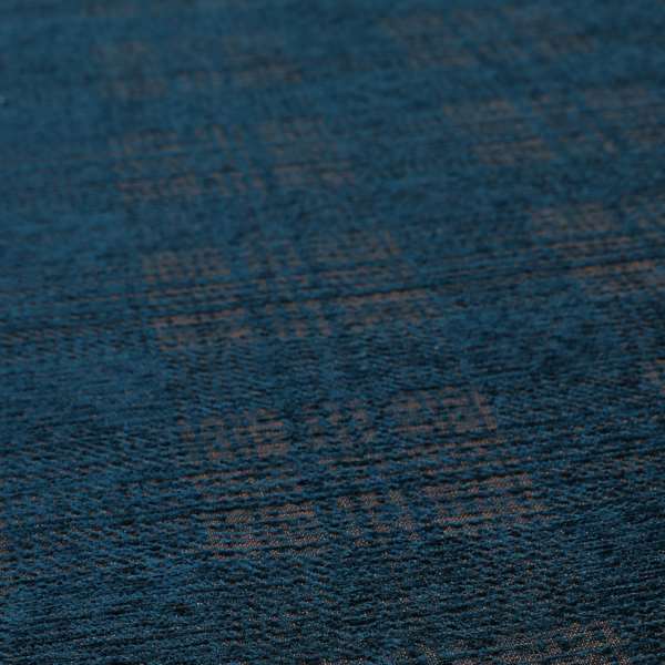 Voyage Of Checked Tartan Pattern In Blue Colour Woven Soft Chenille Upholstery Fabric JO-444 - Handmade Cushions