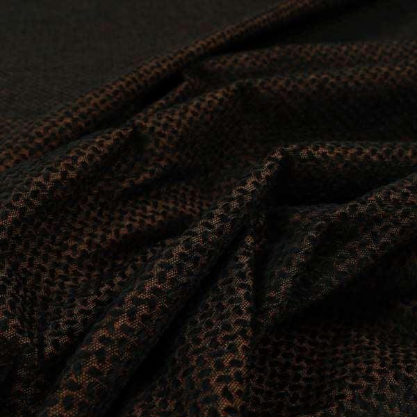 Voyage Of Small Falling Leaf Pattern In Black Colour Woven Soft Chenille Upholstery Fabric JO-446 - Roman Blinds