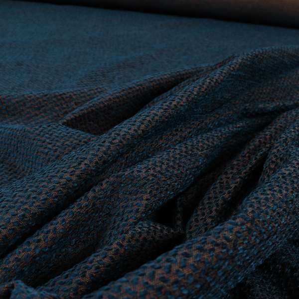 Voyage Of Small Falling Leaf Pattern In Blue Colour Woven Soft Chenille Upholstery Fabric JO-447 - Roman Blinds