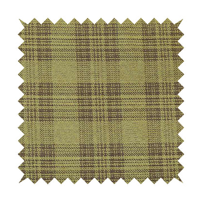Voyage Of Checked Tartan Pattern In Green Colour Woven Soft Chenille Upholstery Fabric JO-448 - Roman Blinds