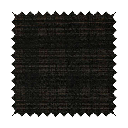 Voyage Of Checked Pattern In Black Colour Woven Soft Chenille Upholstery Fabric JO-449 - Made To Measure Curtains