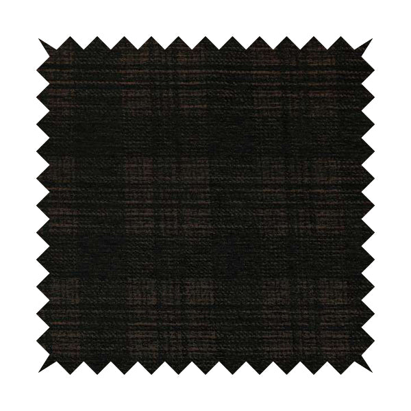 Voyage Of Checked Pattern In Black Colour Woven Soft Chenille Upholstery Fabric JO-449