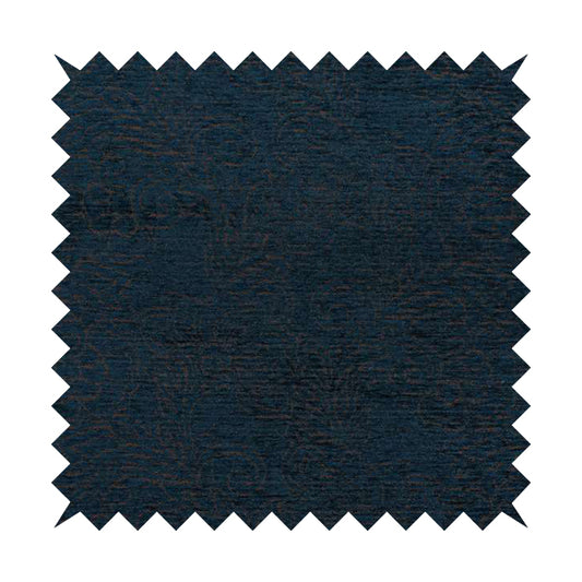 Voyage Of Floral Pattern In Blue Colour Woven Soft Chenille Upholstery Fabric JO-453