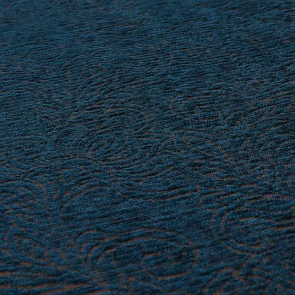 Voyage Of Floral Pattern In Blue Colour Woven Soft Chenille Upholstery Fabric JO-453