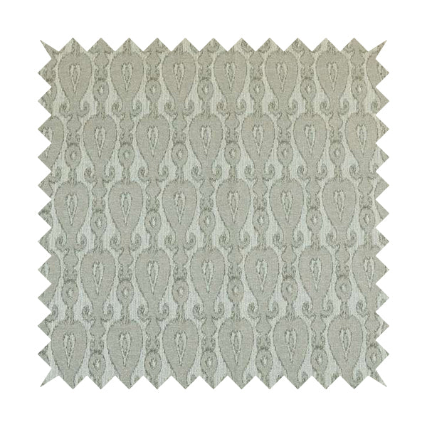 Atmosfera Woven Fabric Traditional Hourglass Pattern In Grey Colour Interior Fabric JO-460