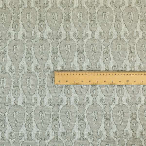 Atmosfera Woven Fabric Traditional Hourglass Pattern In Grey Colour Interior Fabric JO-460