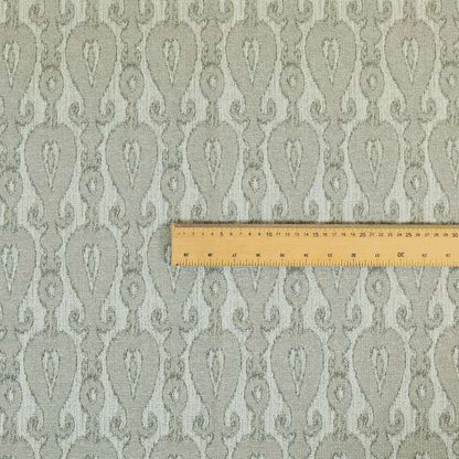 Atmosfera Woven Fabric Traditional Hourglass Pattern In Grey Colour Interior Fabric JO-460