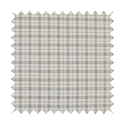 Quality Woven Jacquard Tartan Pattern Beige Grey Soft Cheniille Fabric JO-465